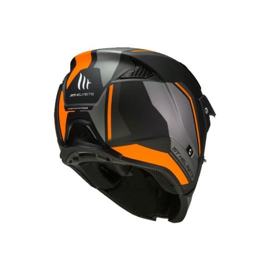 Casque trial MT modulable Streetfighter orange/noir