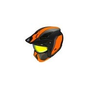 Casque trial MT modulable Streetfighter orange/noir