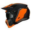Casque trial MT modulable Streetfighter orange/noir