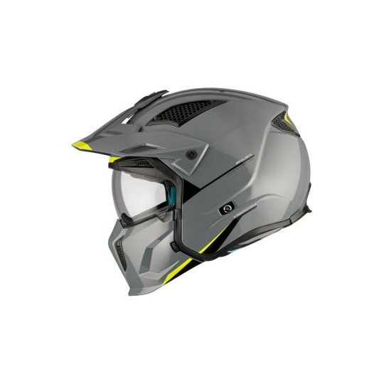 Casque trial MT modulable Streetfighter gris