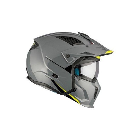 Casque trial MT modulable Streetfighter gris