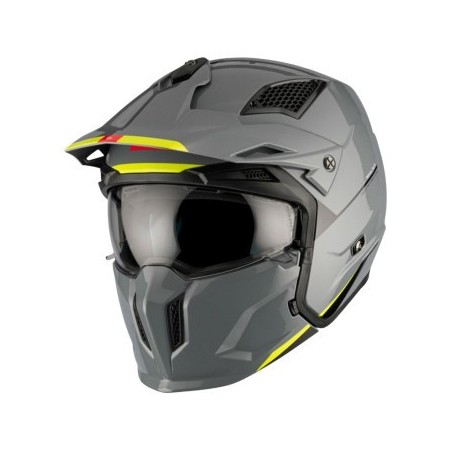 Casque trial MT modulable Streetfighter gris