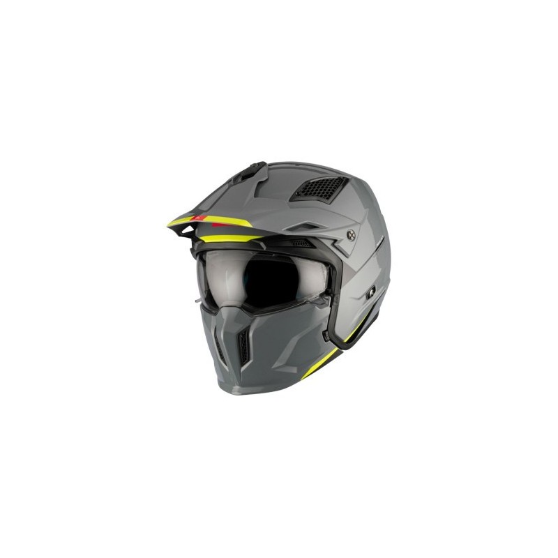 Casque trial MT modulable Streetfighter gris