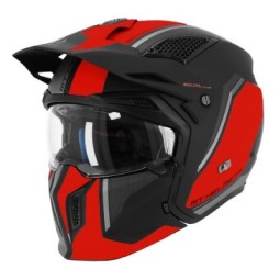 Casque trial MT modulable Streetfighter rouge/noir