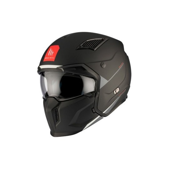 Casque trial MT modulable Streetfighter noir mate