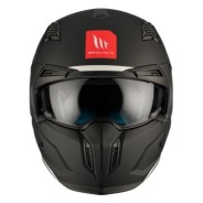 Casque trial MT modulable Streetfighter noir mate