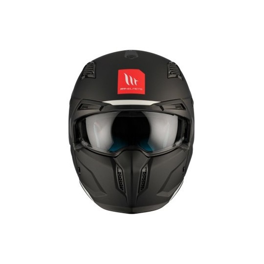 Casque trial MT modulable Streetfighter noir mate