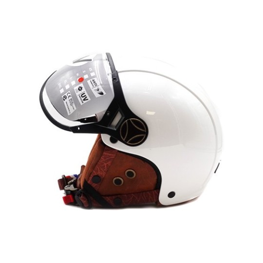 Casque JET FRV blanc brillant