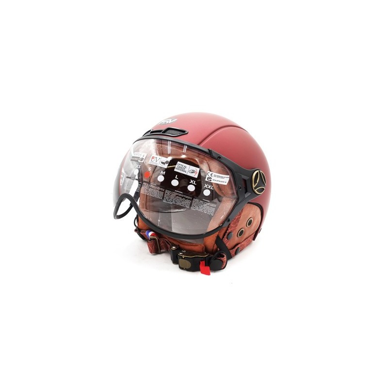 Casque JET FRV bordeau
