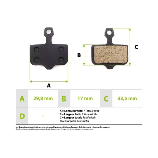 Plaquettes de frein Zero 10s Vsett10 Storm Thunder