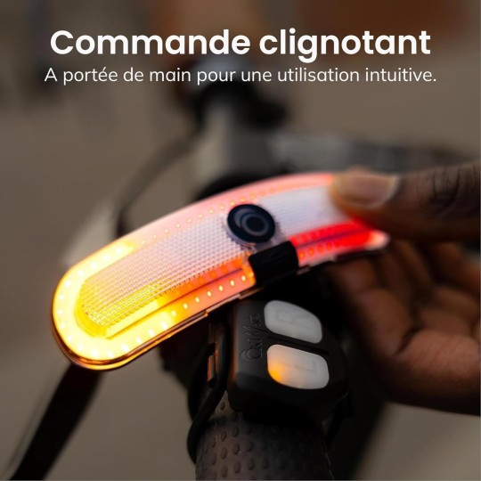 Kit éclairage clignotant Overade OxiTurn pour casque –avec Clignotants LED